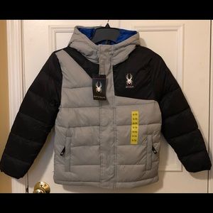 Spyder boys youth puffer jacket, Gray